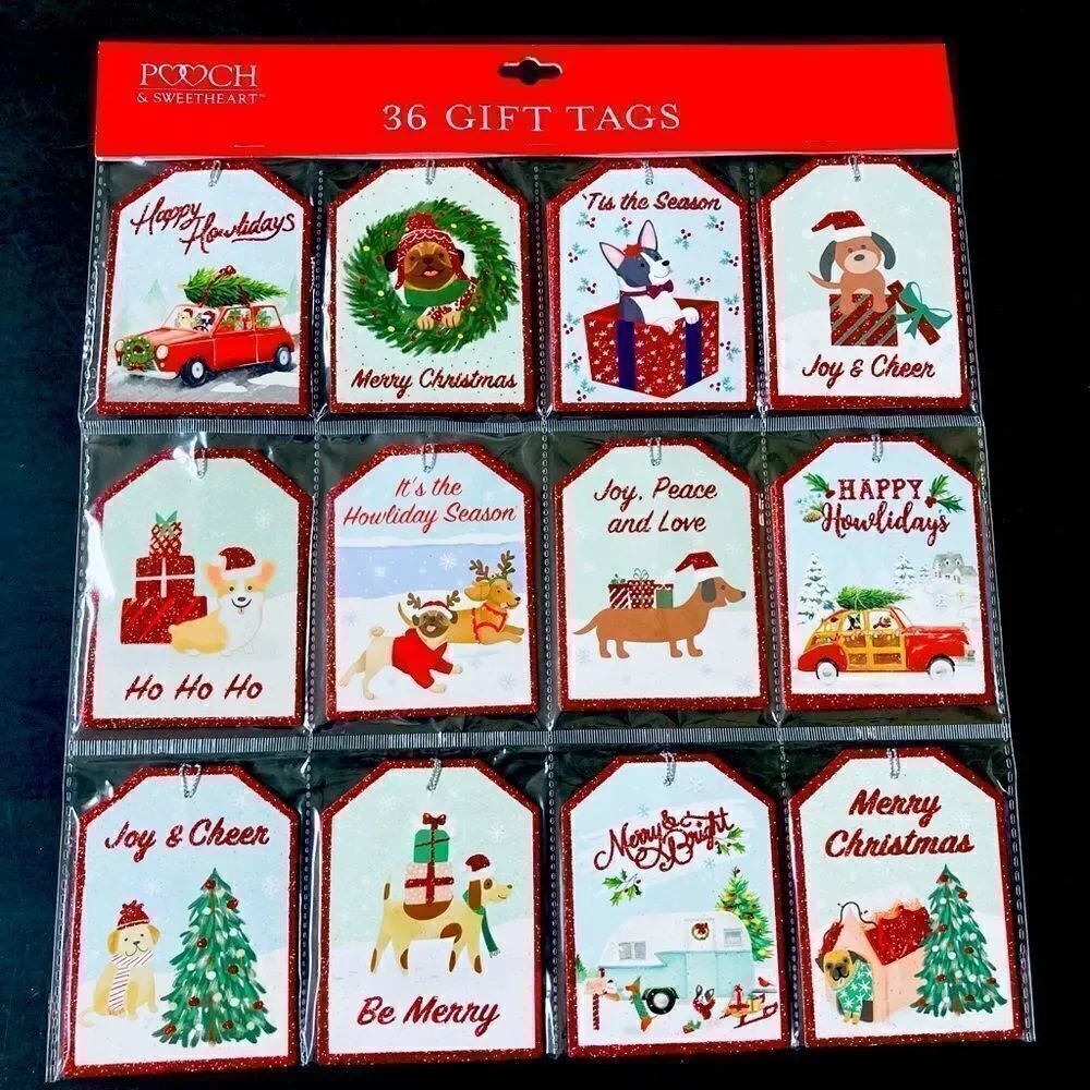 NWT 36-pc Christmas Dog Gift Tags